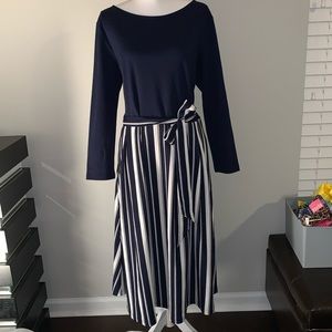 NWT Navy Tea Length Dress